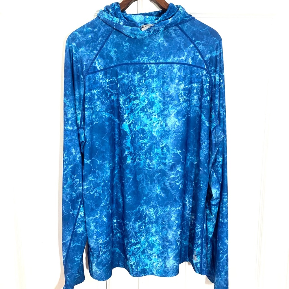 Coolibar Men’s Water Camo Sun Protection UPF 50 with Built In Buff